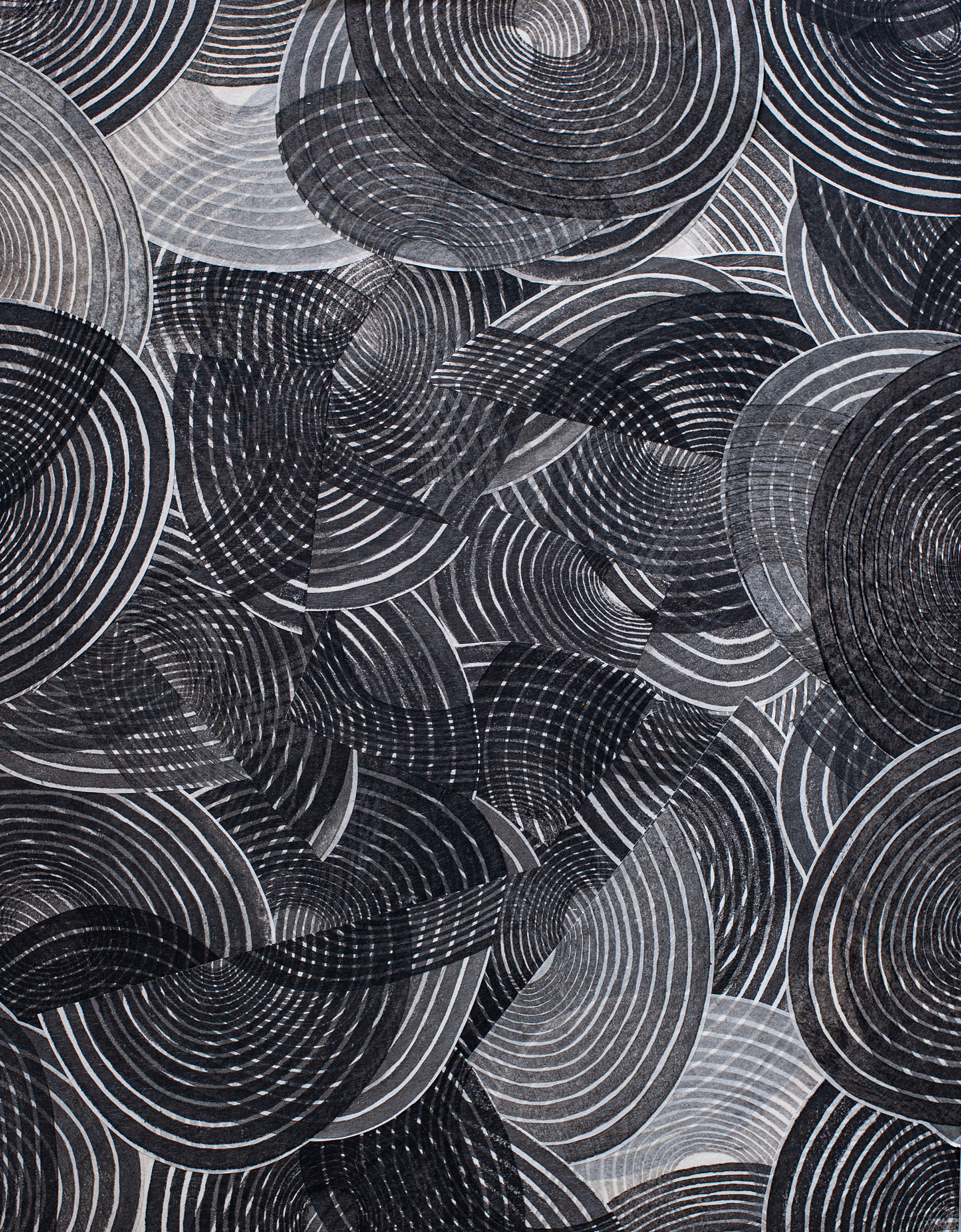 Patty Hudak Depth Spirit 2021 17 x 22” mokuhanga collage