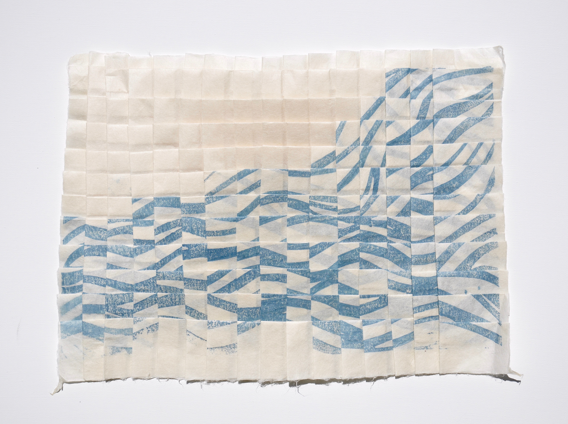 Mia O Waves 2020 15.3 x 11" mokuhanga