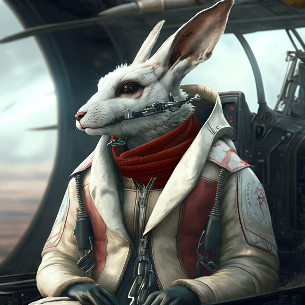Anthropomorphized Peppy Hare