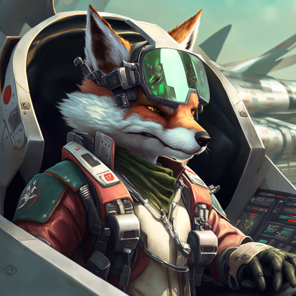 Anthropomorphized Fox McCloud