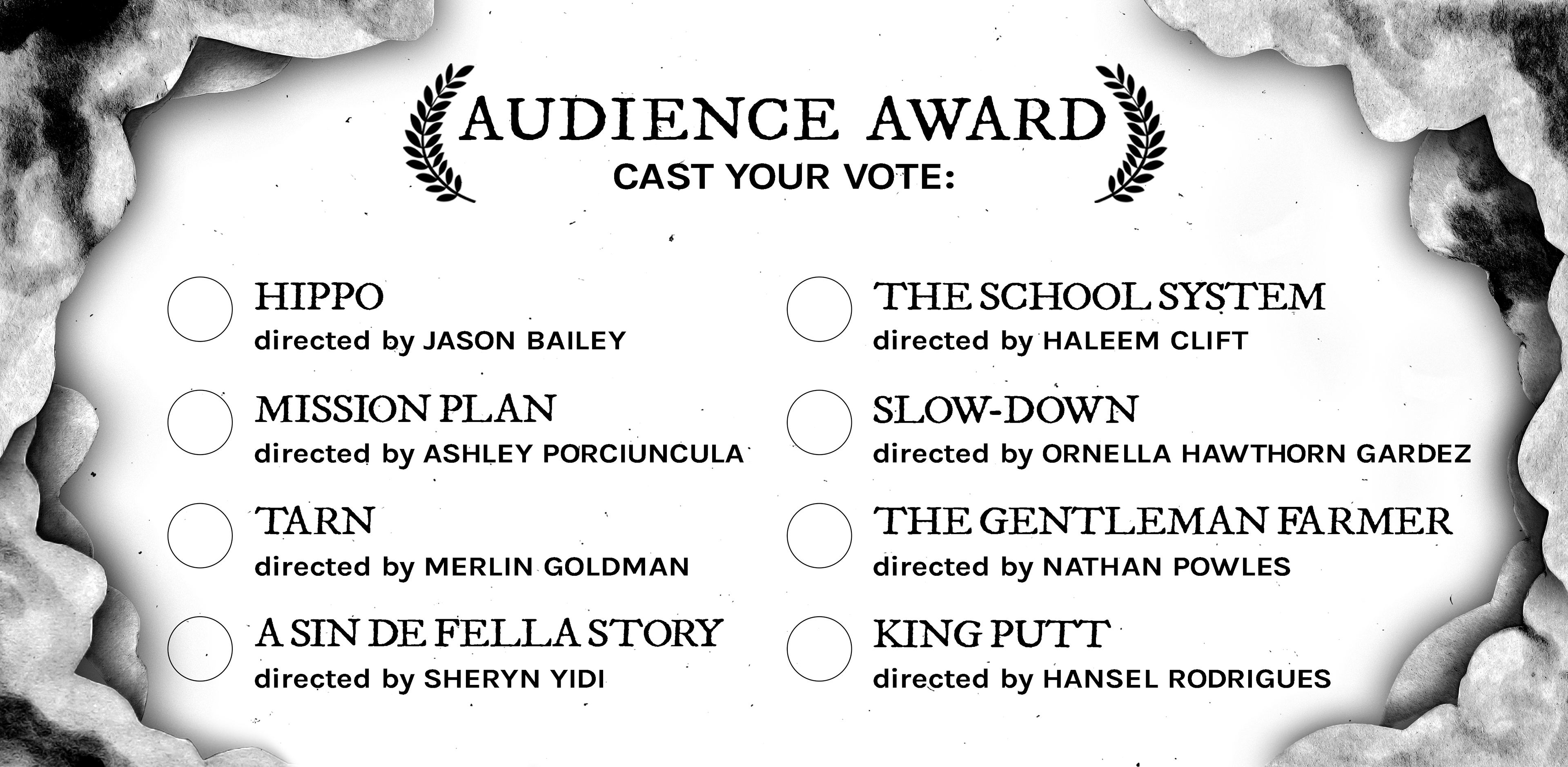Audience Award Ballot