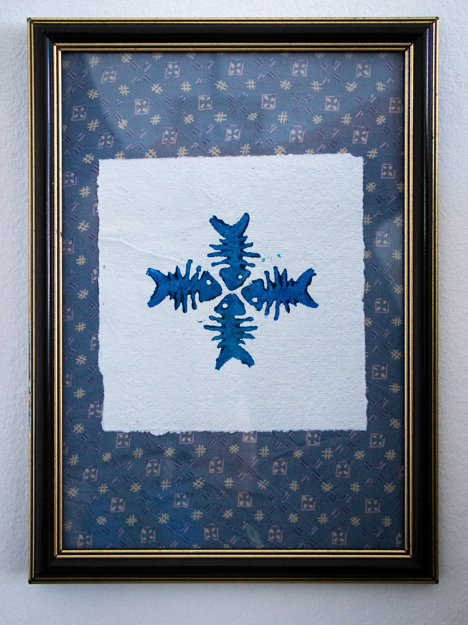 made with potato stamps