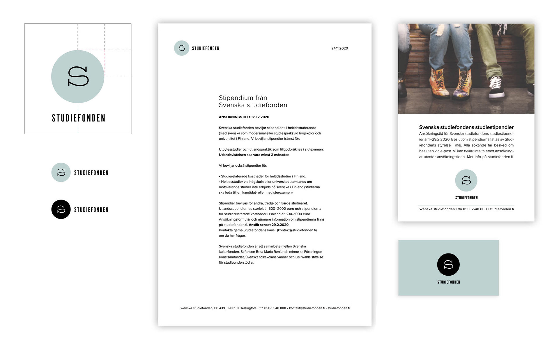 yrityksen markkinointimateriaalien visuaalinen ilme