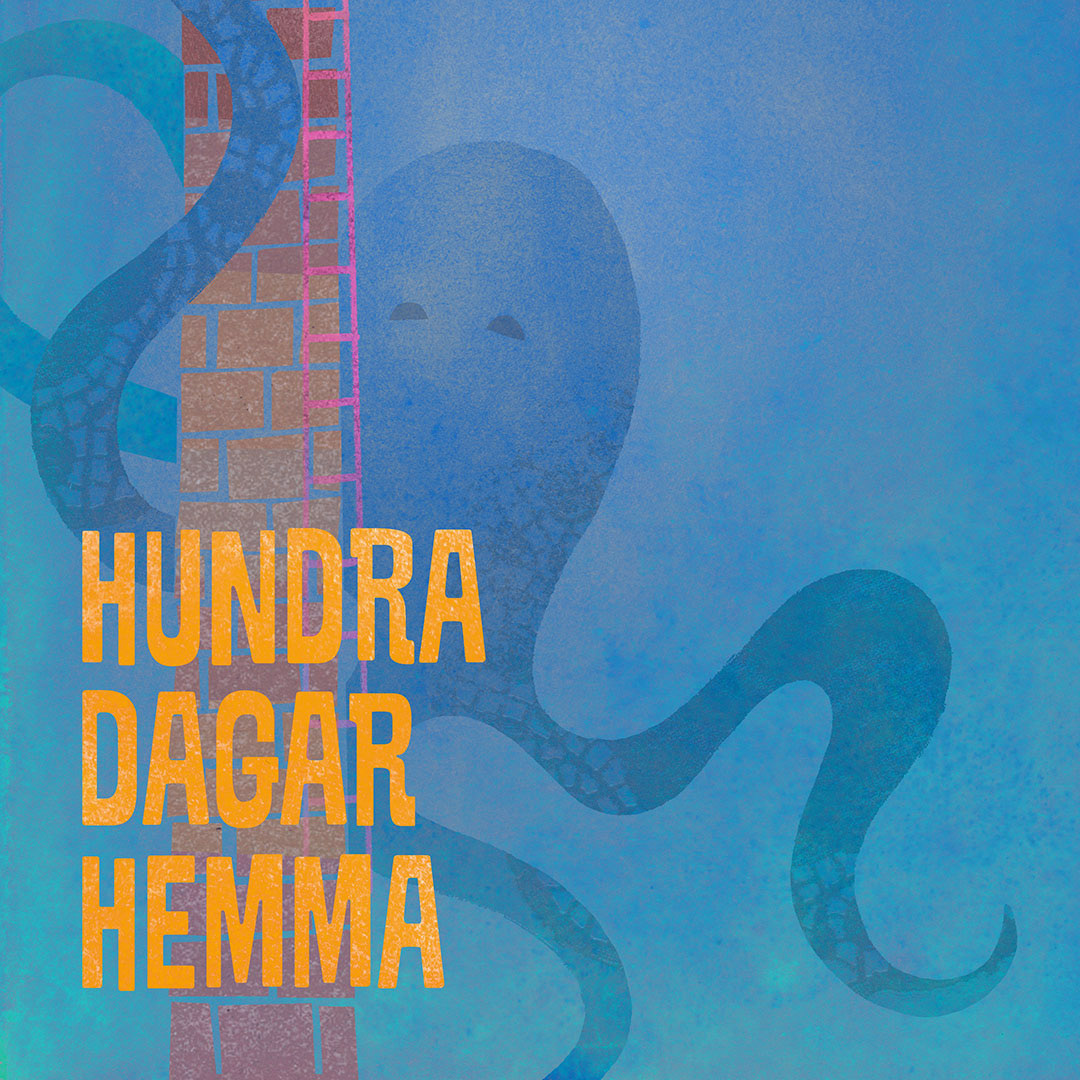 somebanneri sinisellä mustekalakuvalla ja otsikolla