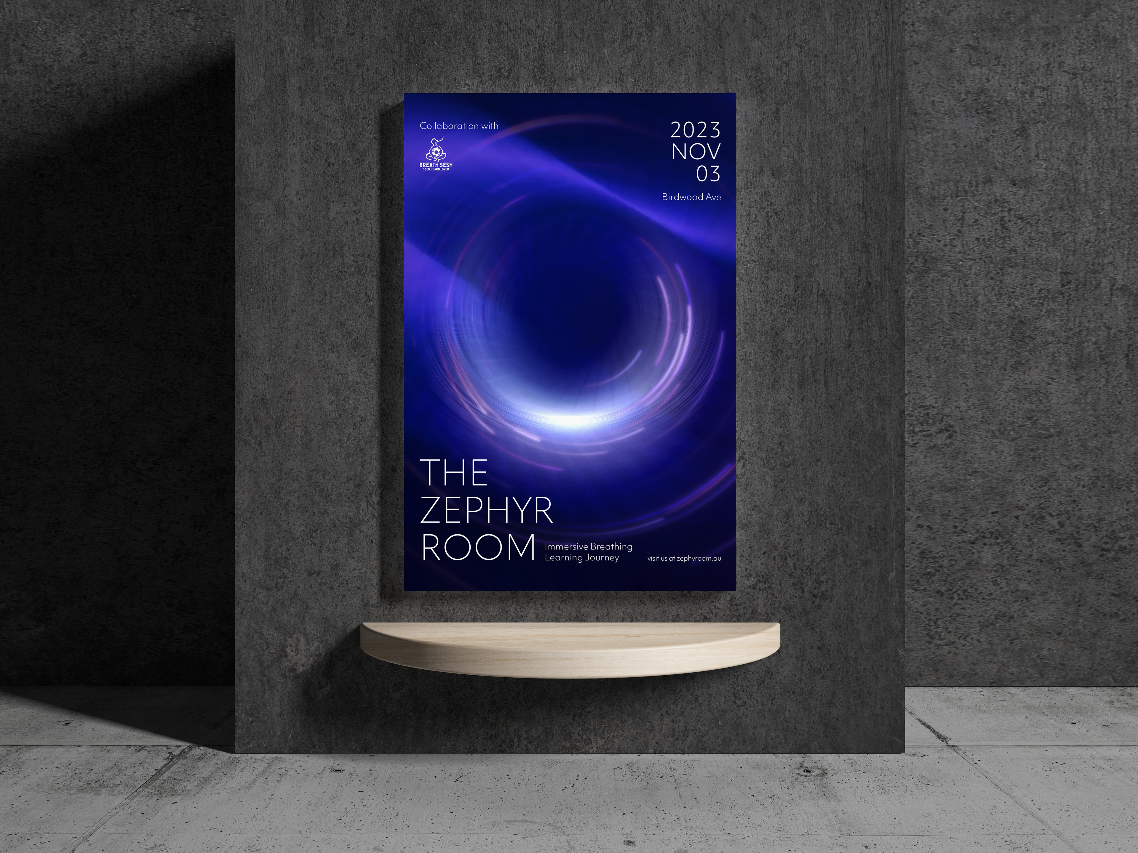 Poster Mockup The Zephyr Room