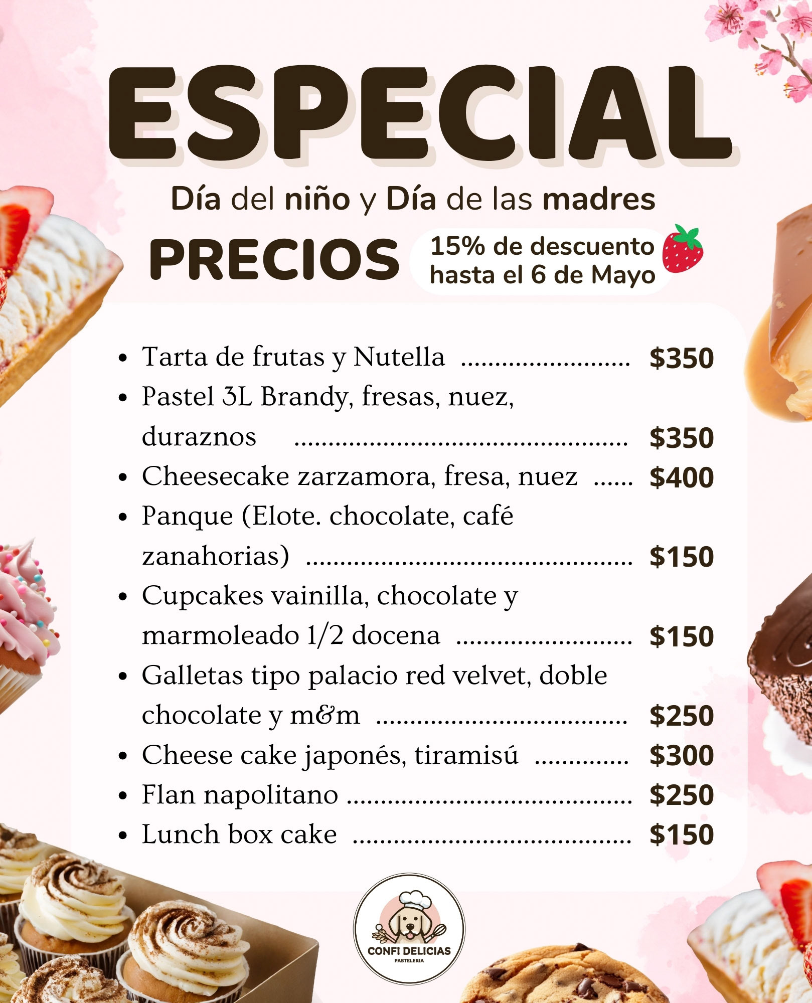 Pink Watercolor Beauty Price List - 1