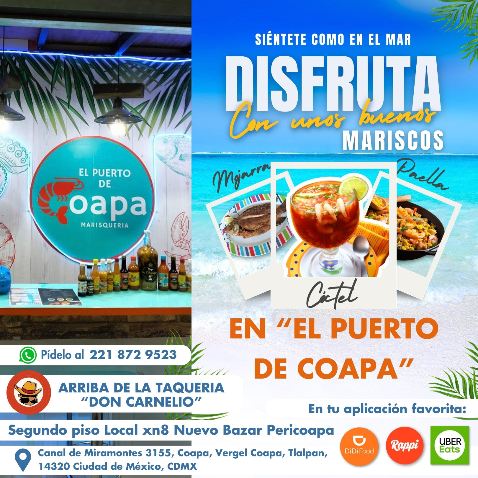 Instagram post sobre agencia de viajes moderno azul mar - 1