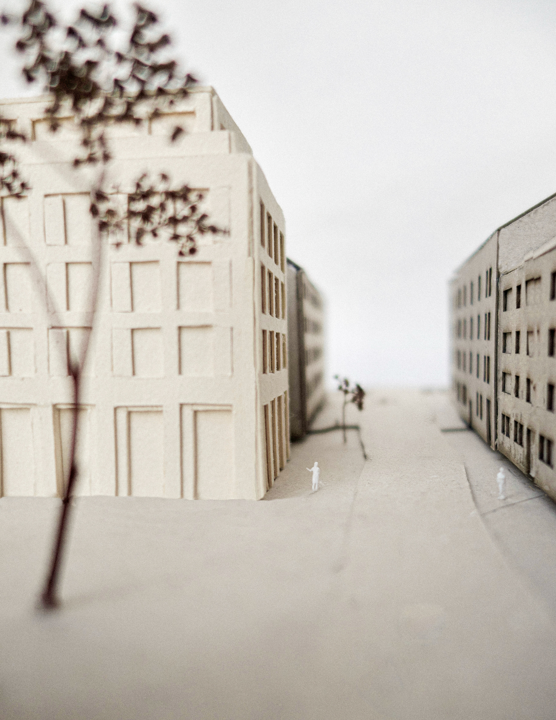 Model 1:200 Klæbuveien from north