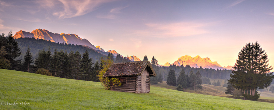 Alpenglühen auf dem Estergebirge