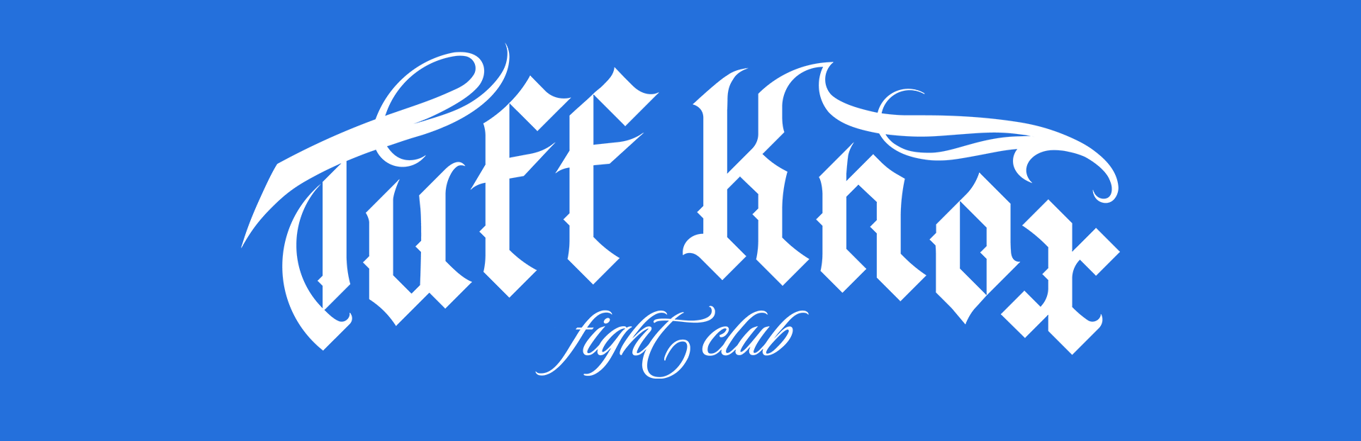 tuff knox full logo lockup on the blue background