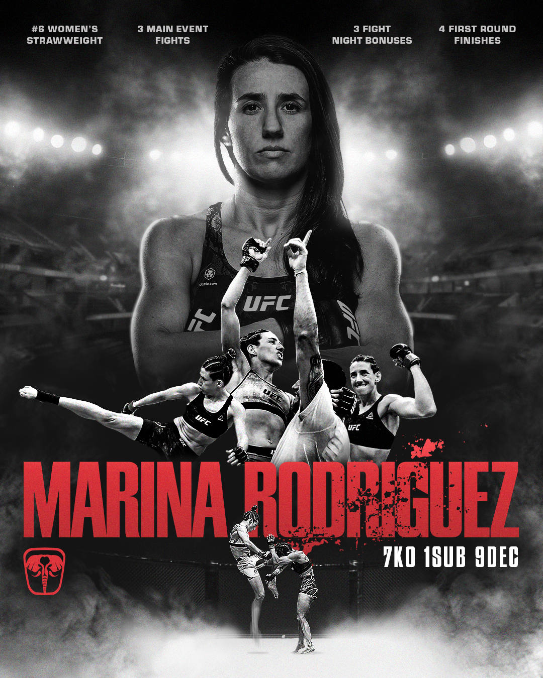 Marina Rodriguez black and white promo poster