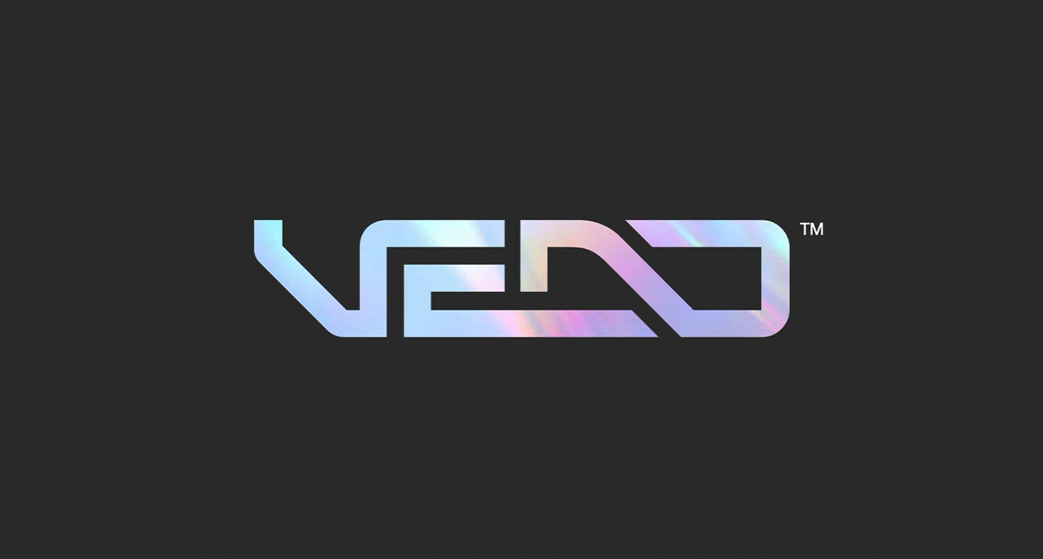 veno logotype hologram on the black background