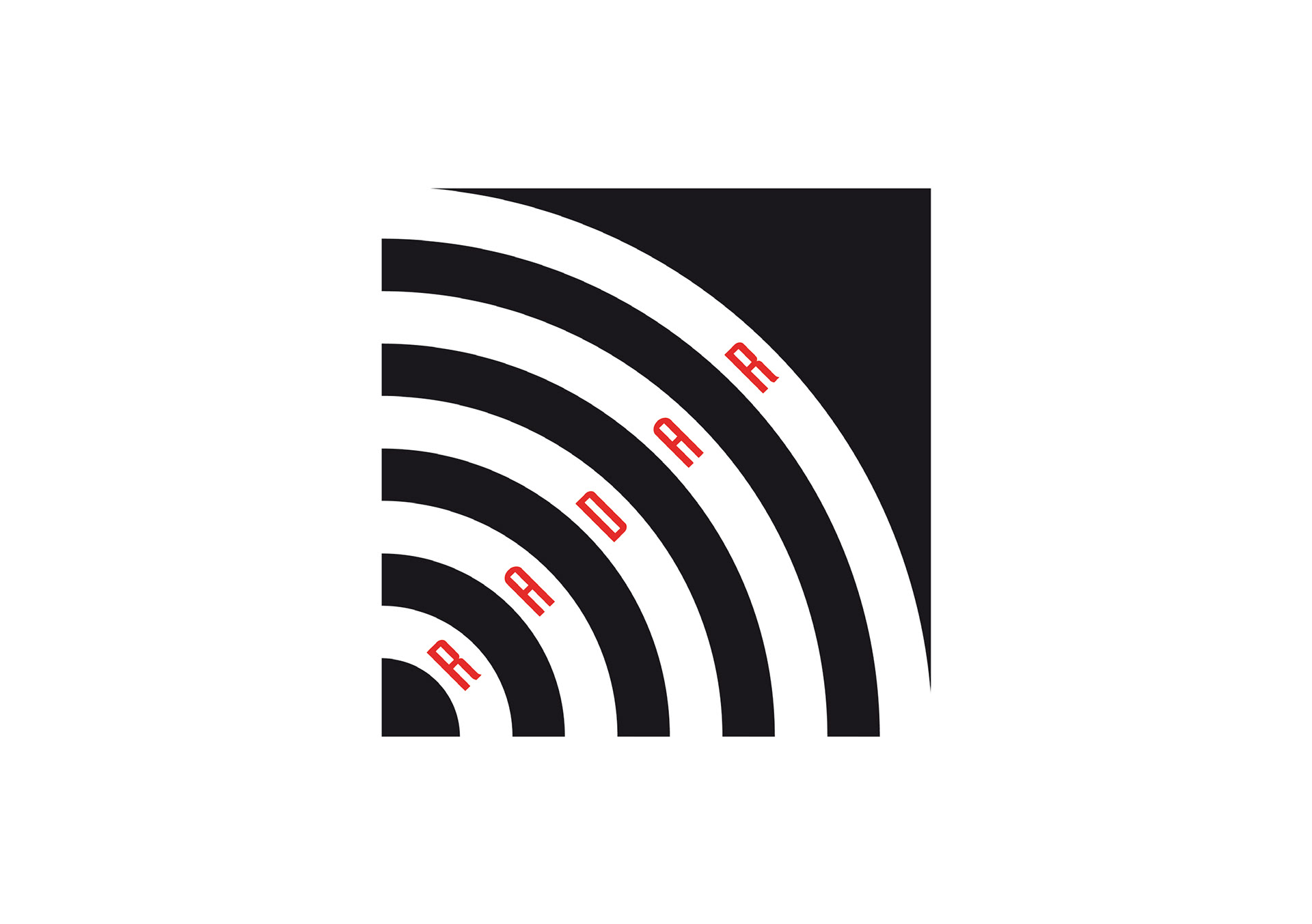 RADAR Logotipo para bar de música electrónica, 1997