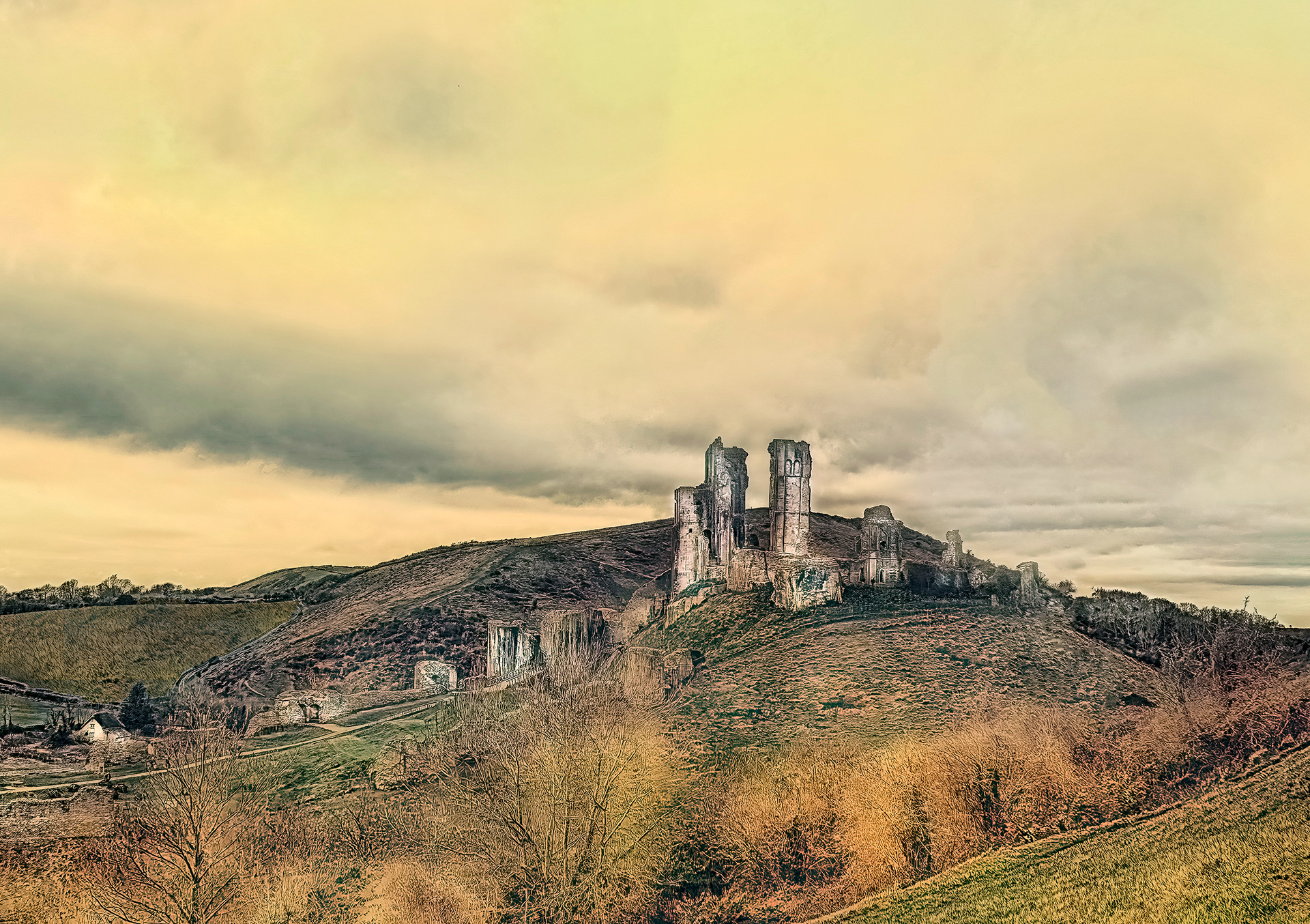 Corfe Castle.