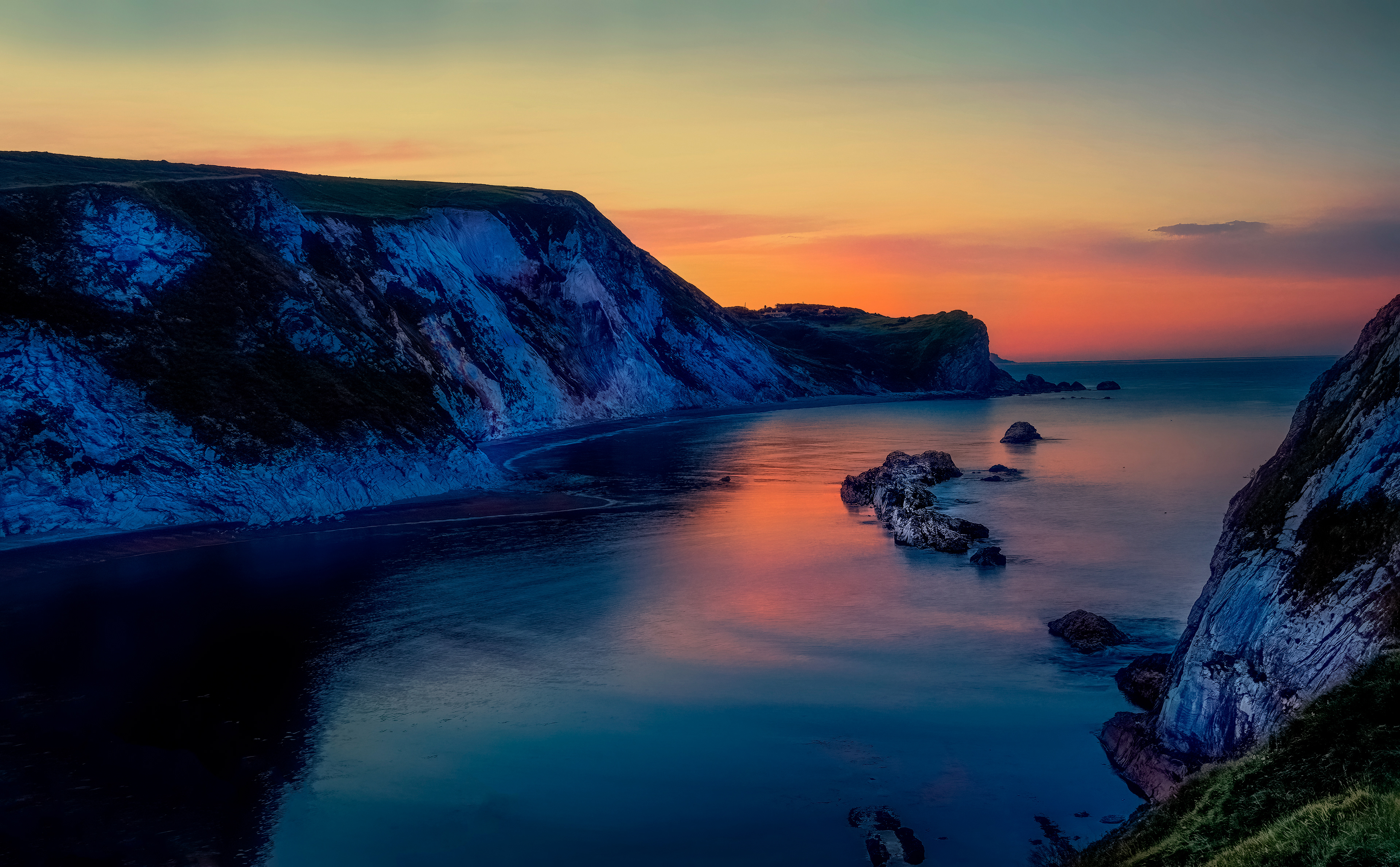 Man O War Bay, Dorset, Sunrise.