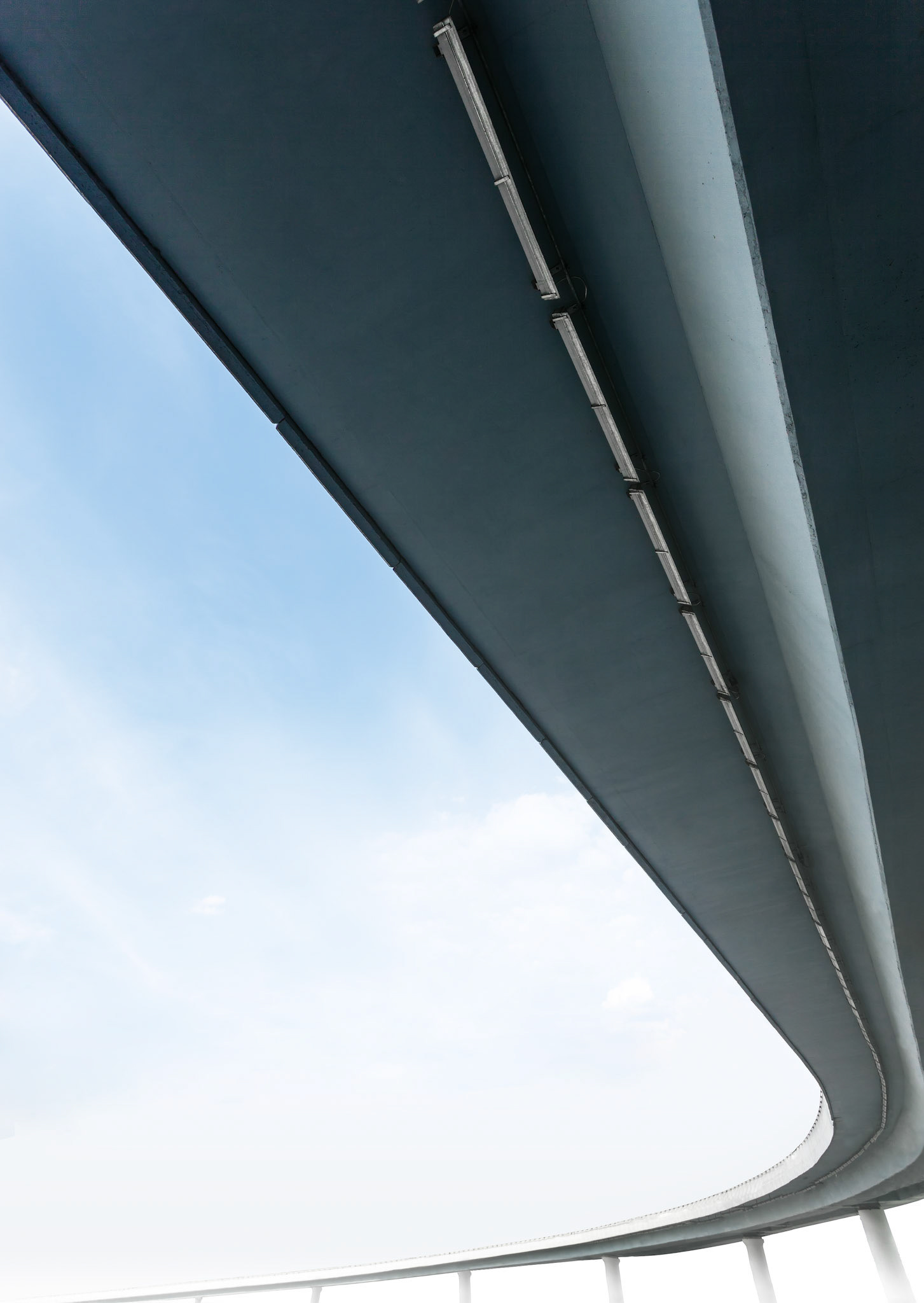 Underside of an elevated roads