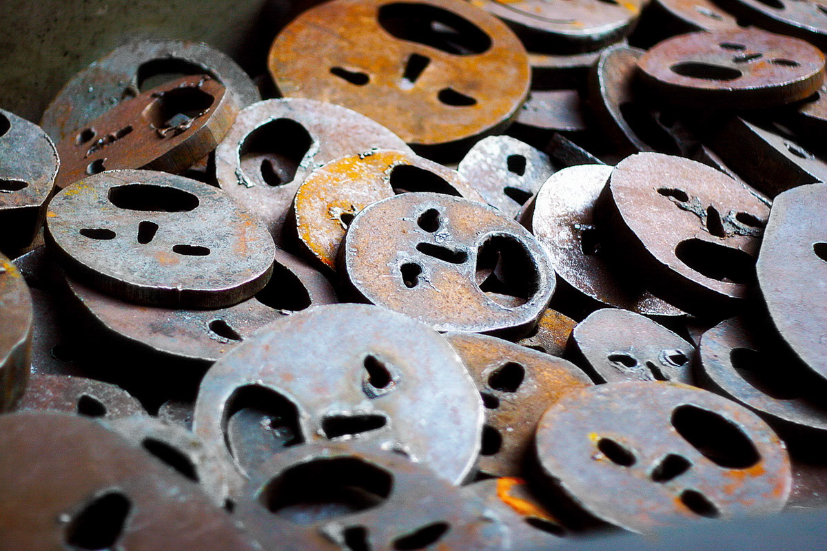Shalechet (Fallen Leaves) in a section of the “Void” in the Jewish Museum, Berlin.