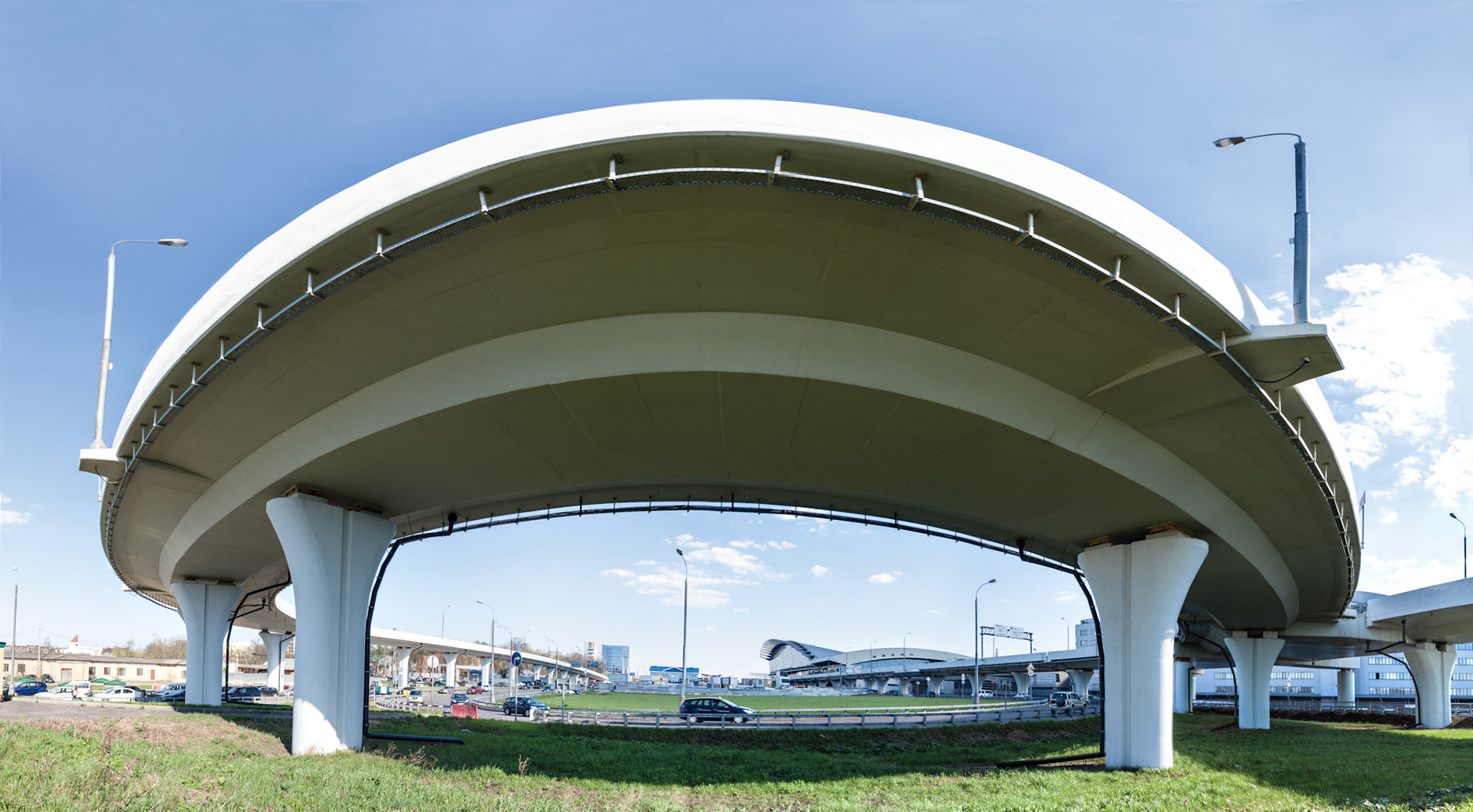 Overpass near the airport Vnukovo in Moscow, Russia