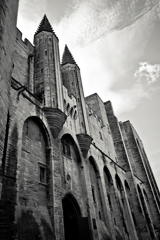 Mediaeval pope's palace in Avignon, Provence, southern France