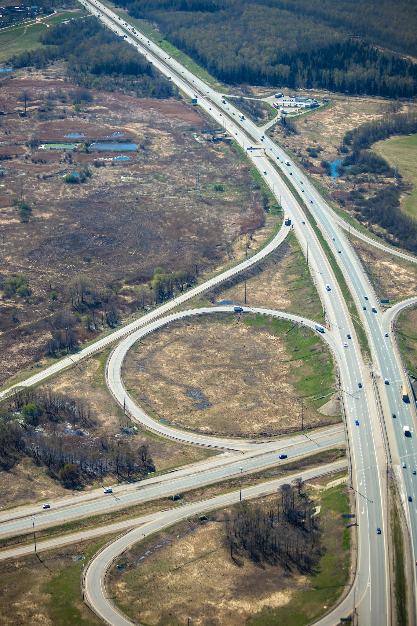 Part of the transport intersection, view from above