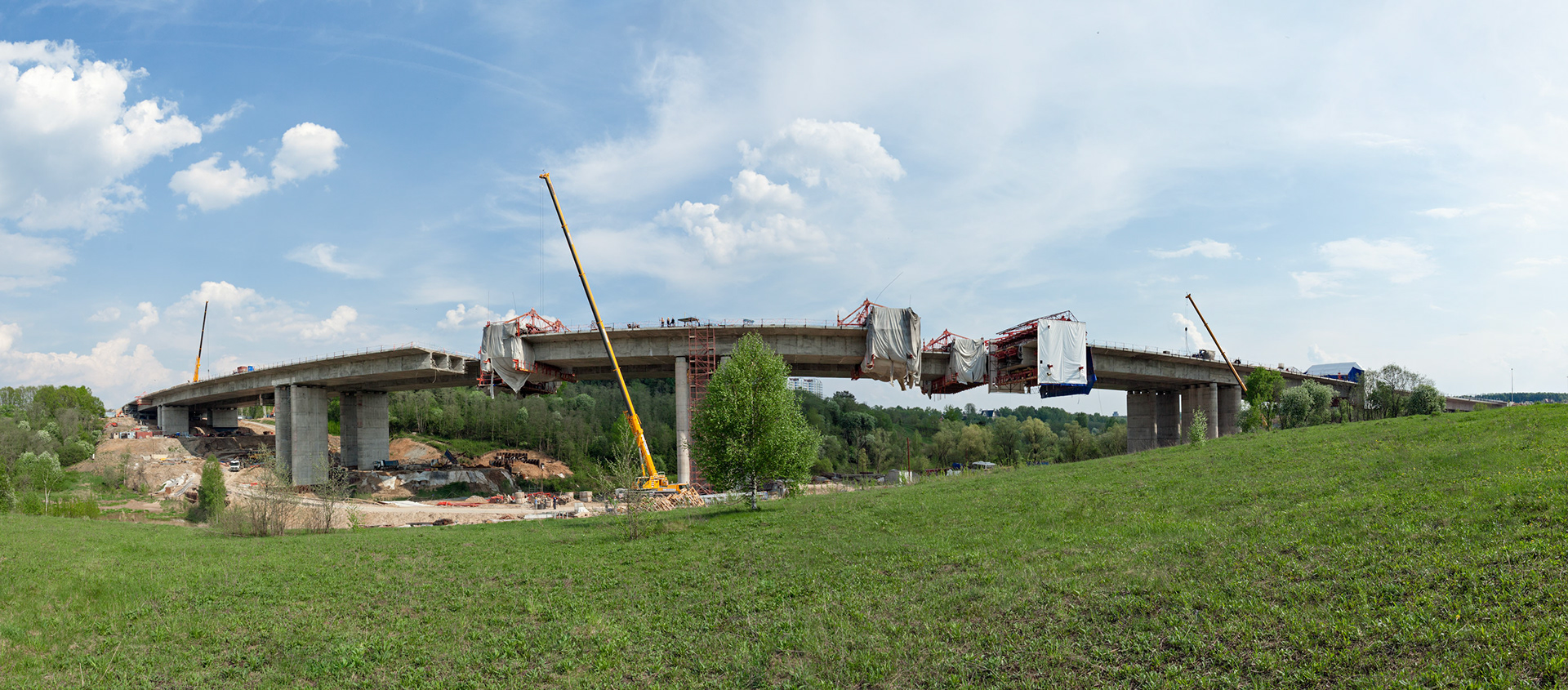 Bridge construction panorama