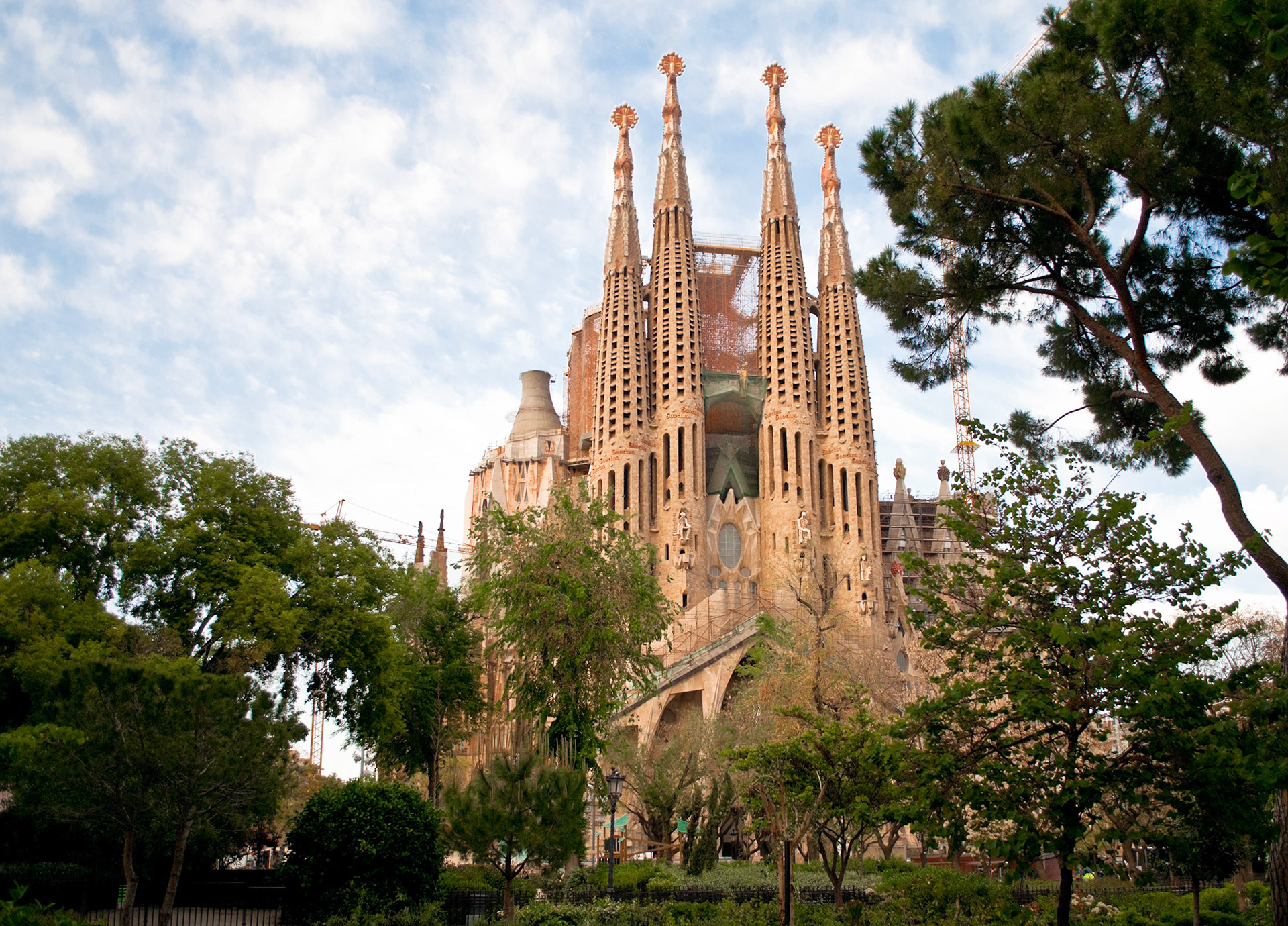 BARCELONA, SPAIN - APRIL 26: Sagrada Familia on April 26, 2012 in Barcelona. Sagrada Familia is a great work of Antonio Gaudi,