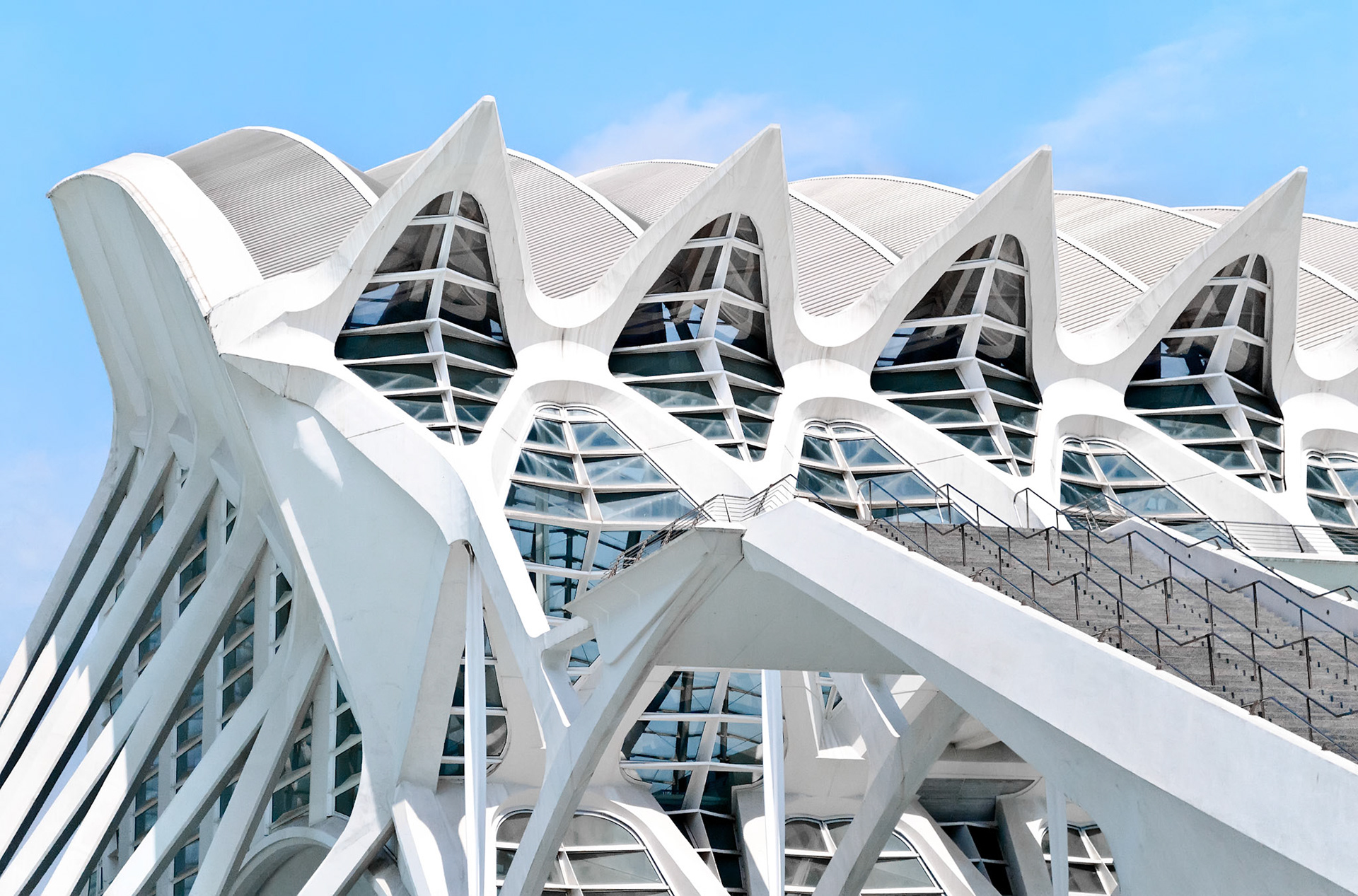Valencia, Spain - April 28, 2012: Museu de les Ciencies Principe Felipe (Prince Felipe Science Museum). It forms part of the City of Arts and Sciences and an important visitor attraction in Valencia in Spain.