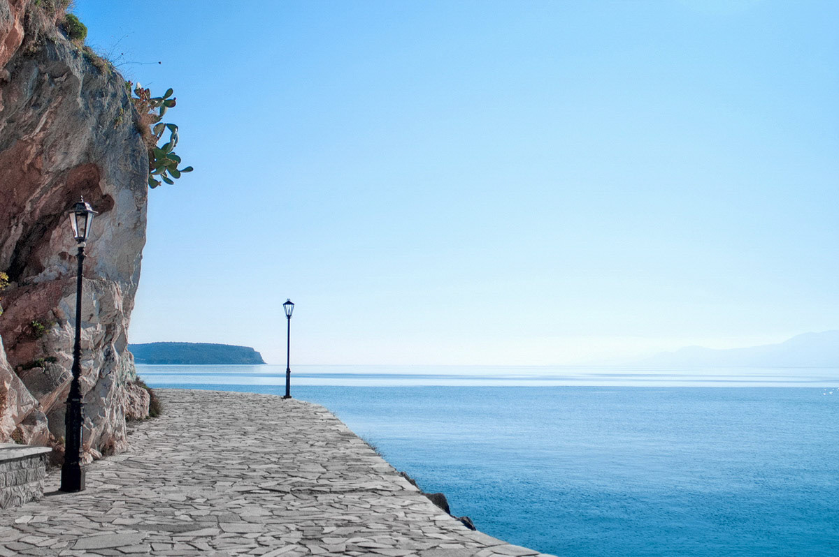 The seashore in Greece near Nafplio