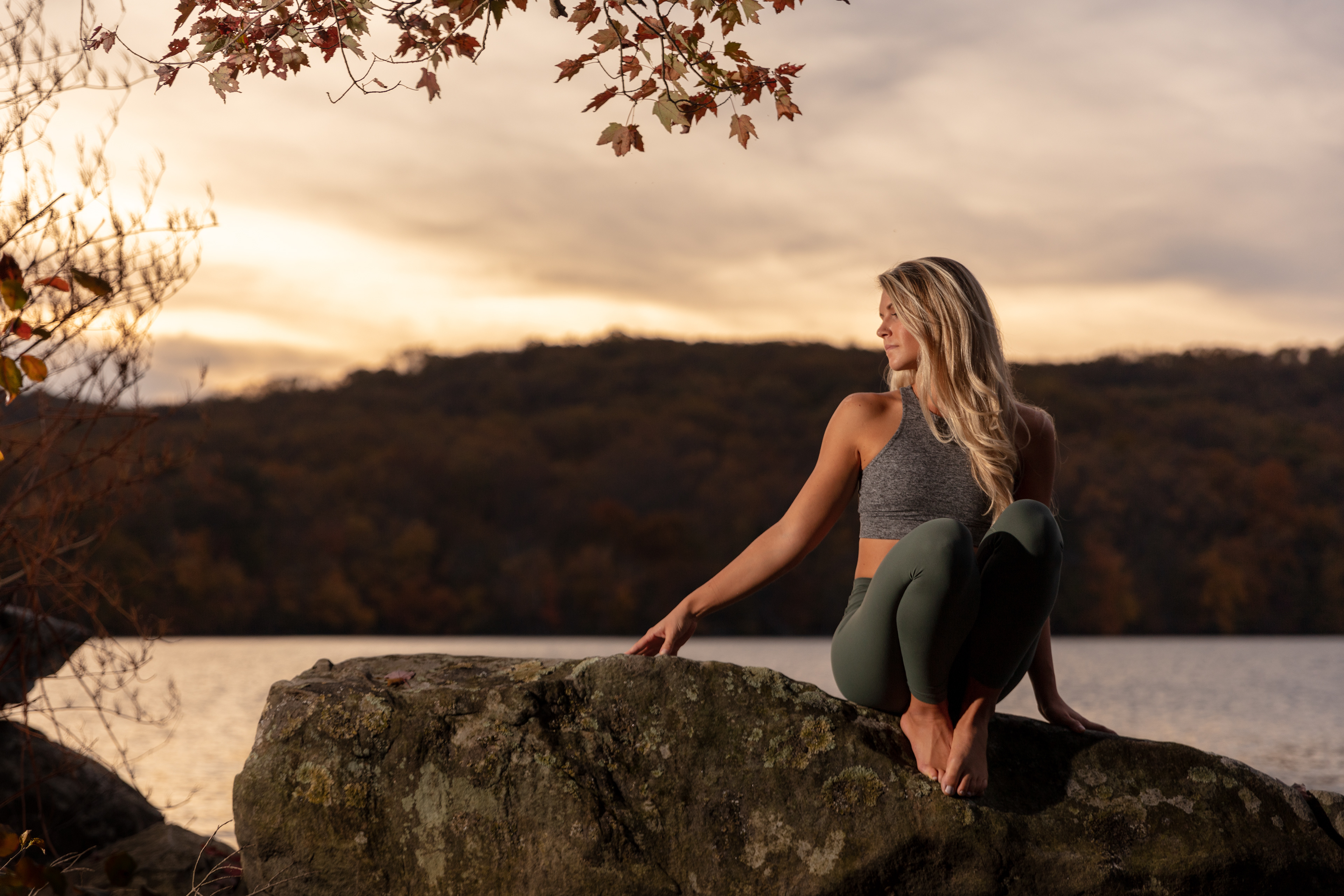 Yoga Photos With Taylor Kaulius, Corepower Federal Hill Studio Manager, At Loch Raven Reservoir, Baltimore County, Maryland