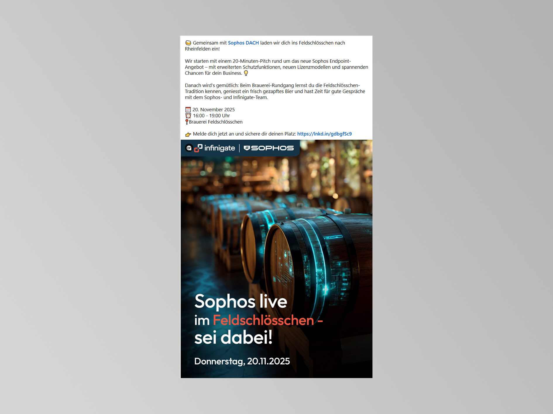 LinkedIn Post | Infinigate (Schweiz) AG