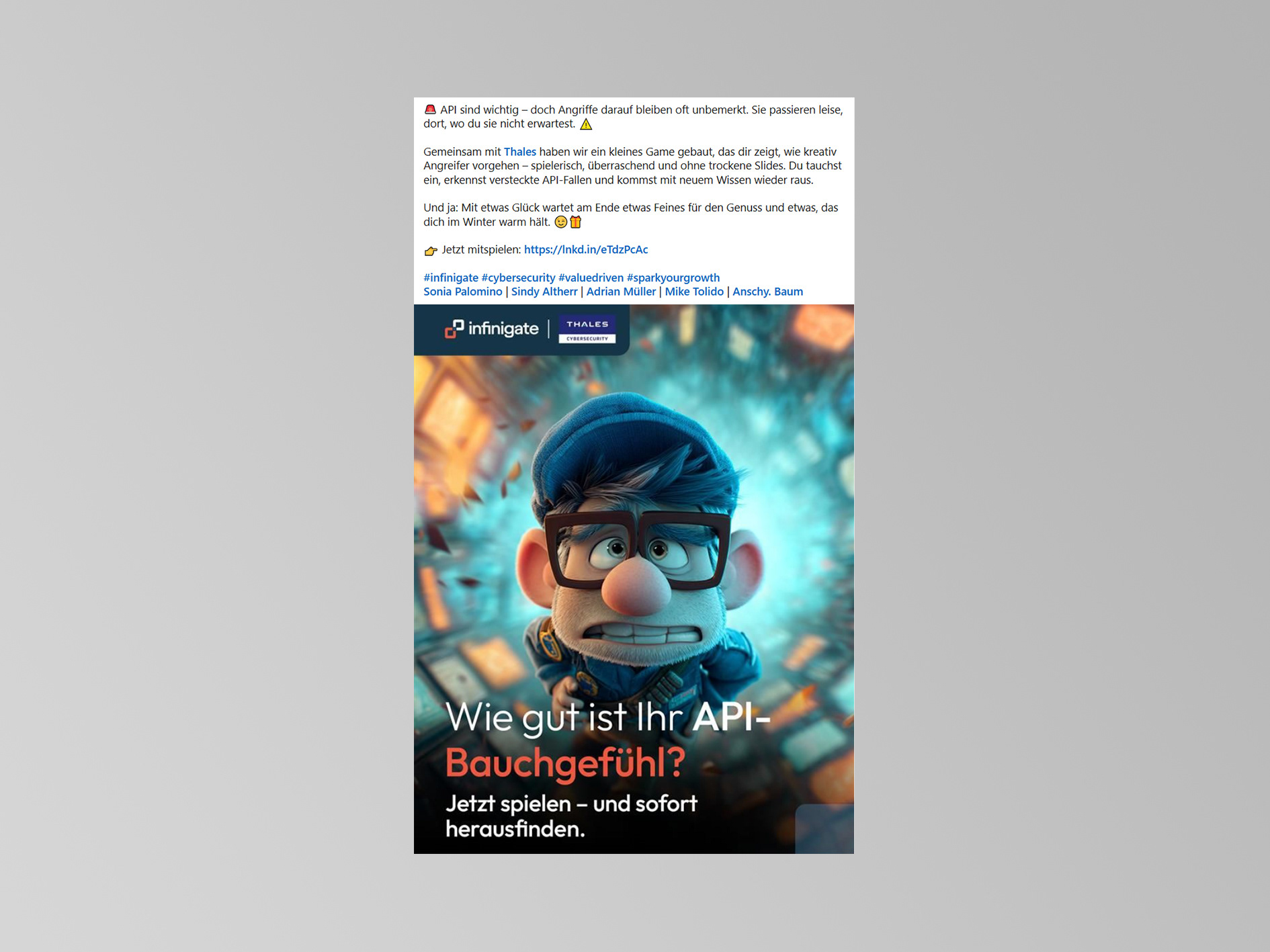 LinkedIn Post | Infinigate (Schweiz) AG