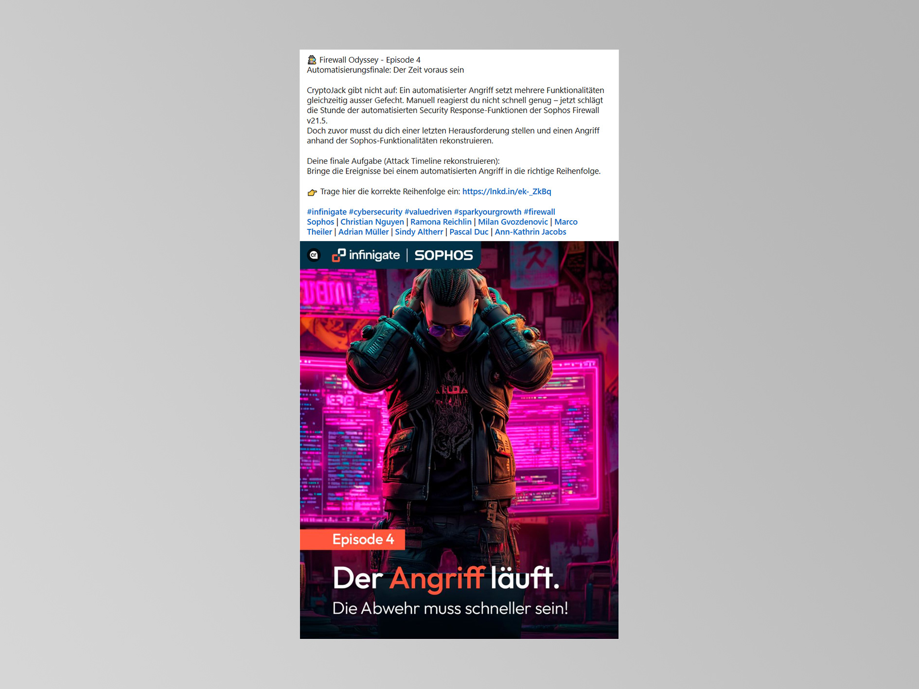 LinkedIn Post | Infinigate (Schweiz) AG