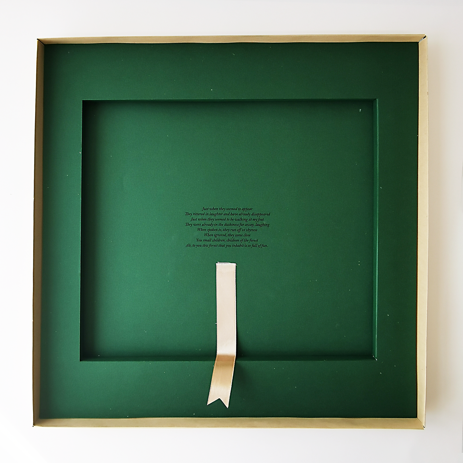 View inside box, Poem by Hayao Miyazaki