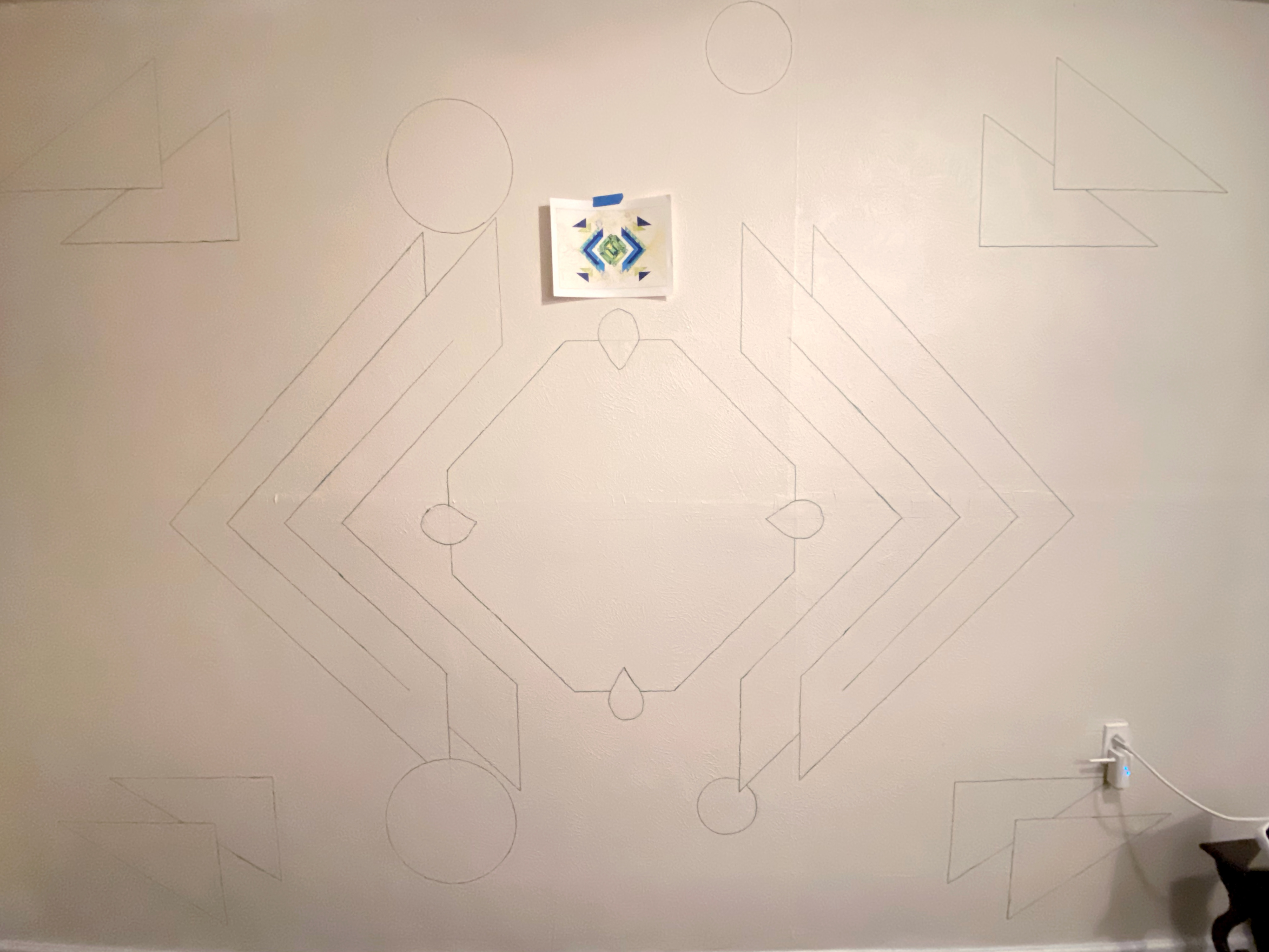Line work on the wall