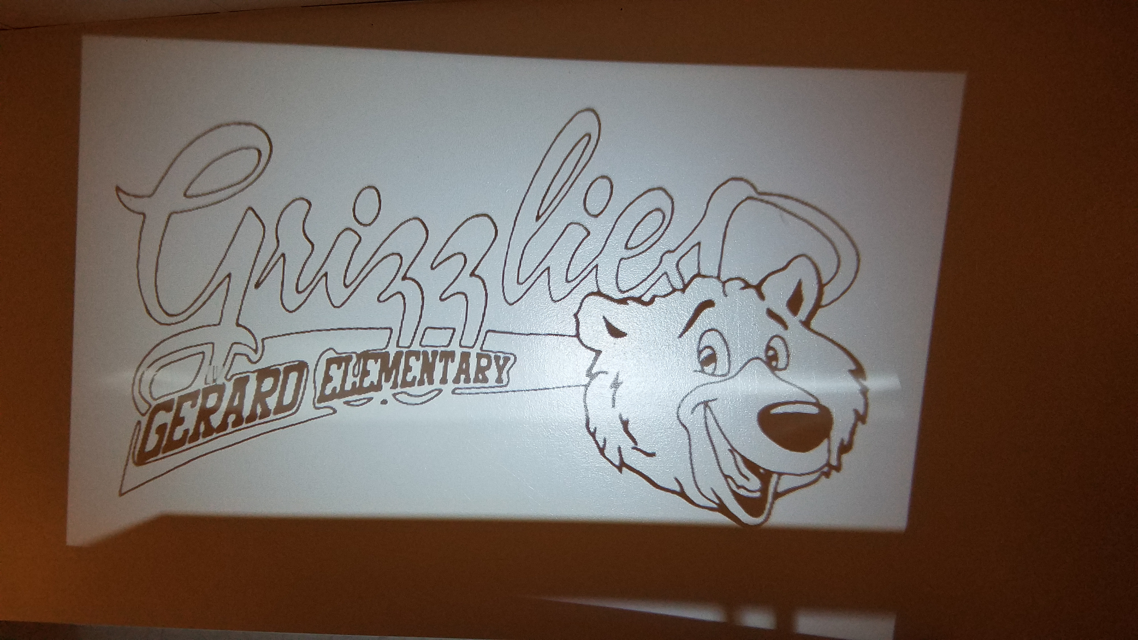Projection placement on the wall
