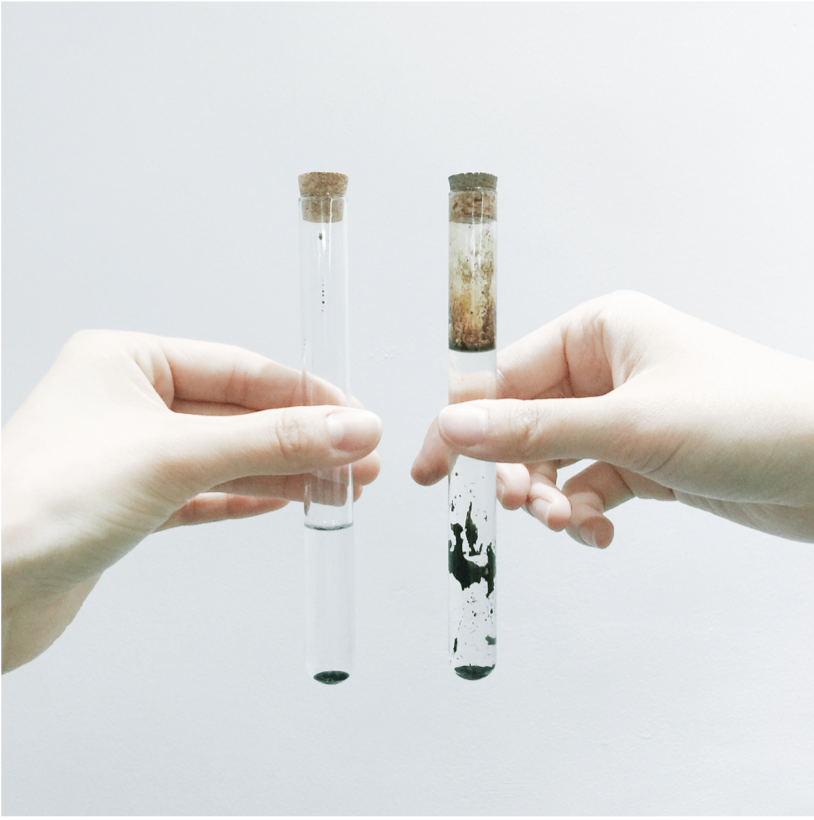 Experiment: Ferrofluid in 75% Alcohol resolution VS in the water