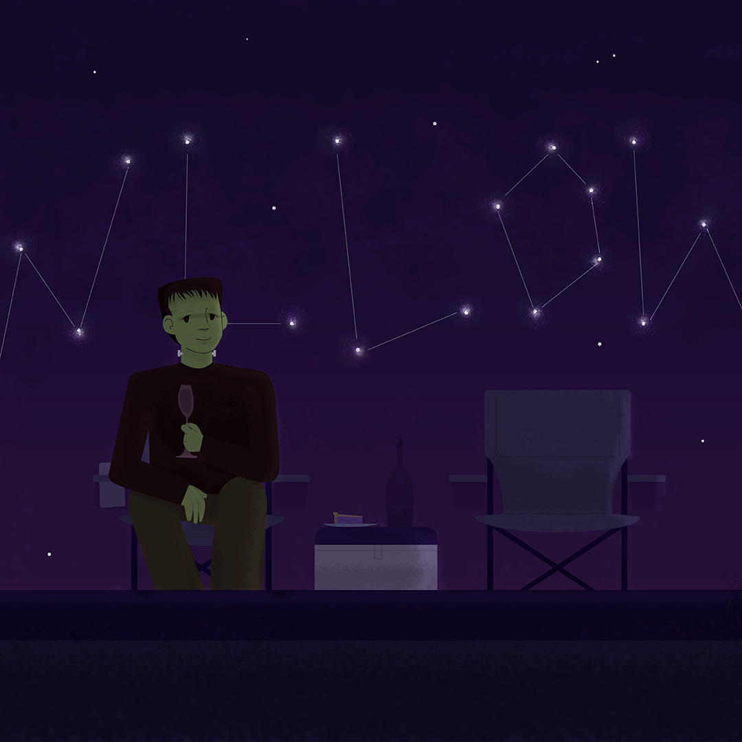  Day 31: Frankenstein’s Monster Nothing like relaxing on the roof and stargazing after a long month. 200 never looked so good.