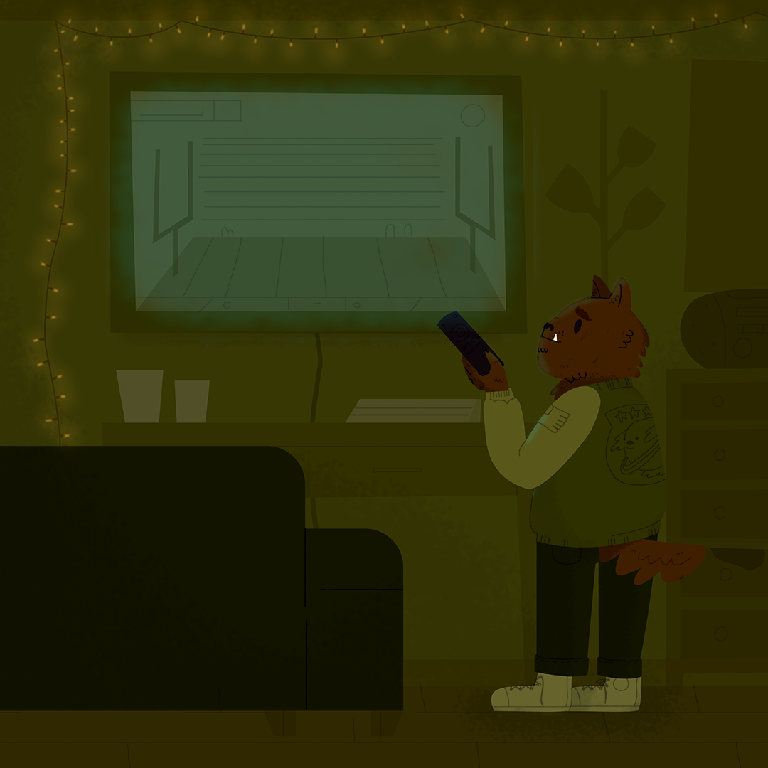 Day 17: Werewolf It’s game day and naturally Terry is hosting. He is the only one with cable or a TV so he always hosts but he doesn’t mind. This particular season is going better than the last one so he and his friends are hyped up on superstition and are doing everything exactly as they’ve done the past 5 games. Lucky jacket on, cheese dip in the microwave for exactly 2 minutes, and soon enough sitting in precisely the same spot on the couch.