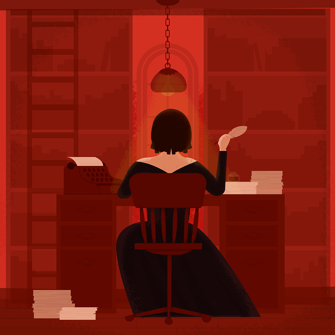 Day 29: Mary Shelley Mary is the only human ever allowed to live in this building. It’s far too dangerous normally, however Mary is unique. You could say it’s an unexpected perk after she wrote her novel…