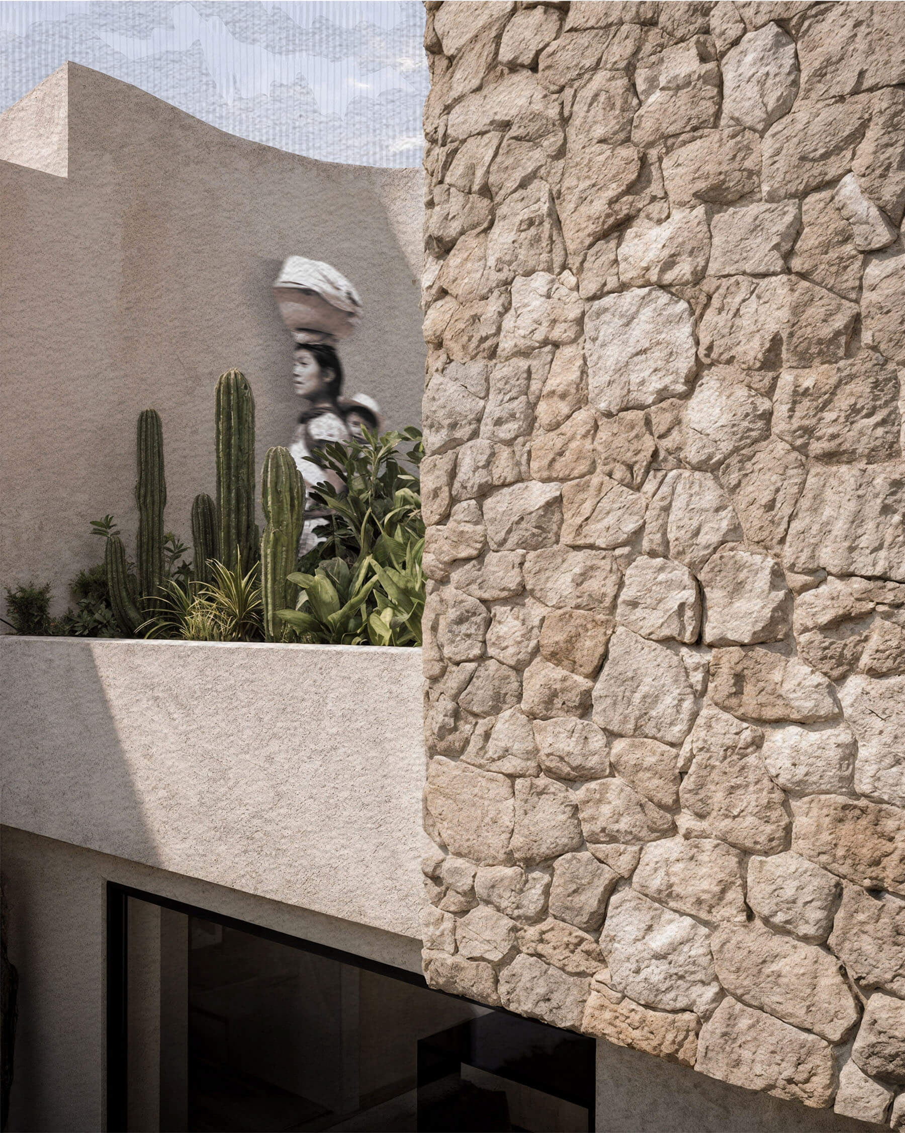 Detalle piedra fachada | Terraza