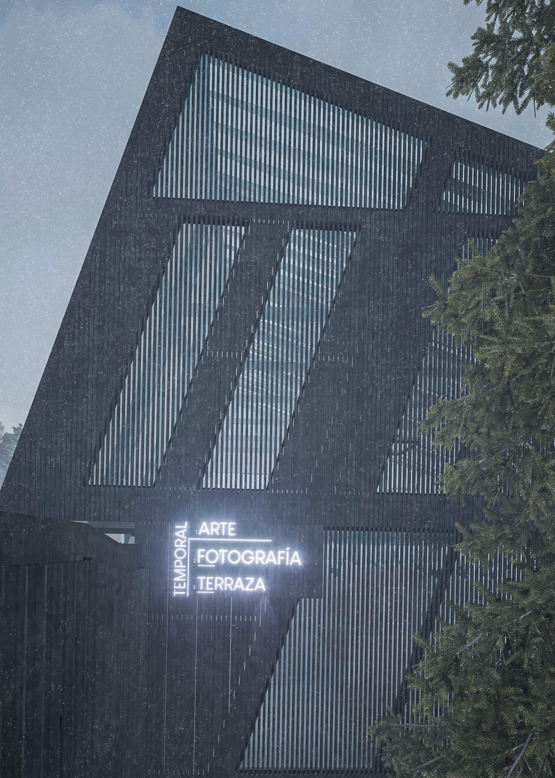 Fachada edificio exposición de arte