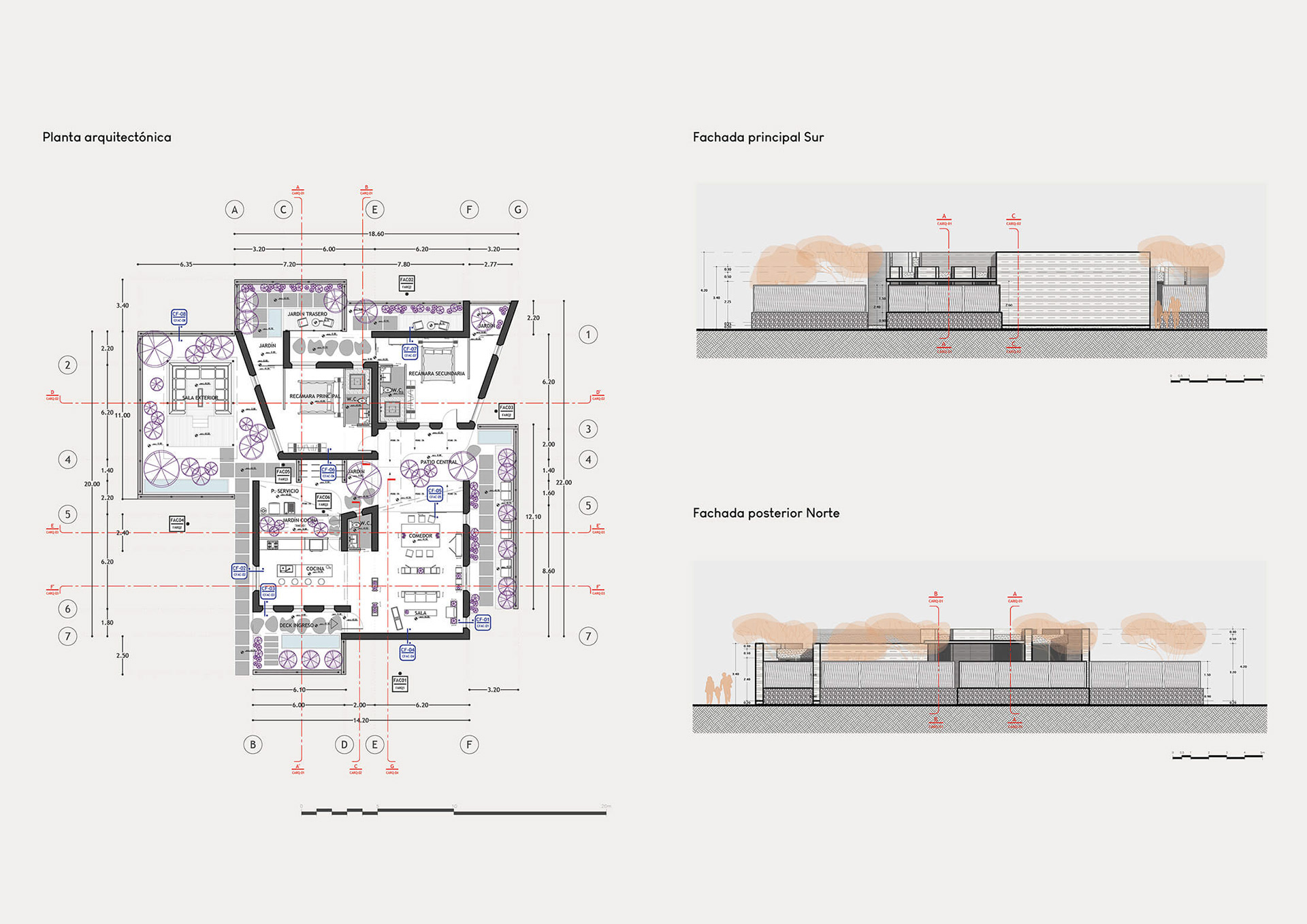 Planta arquitectónica | Fachadas