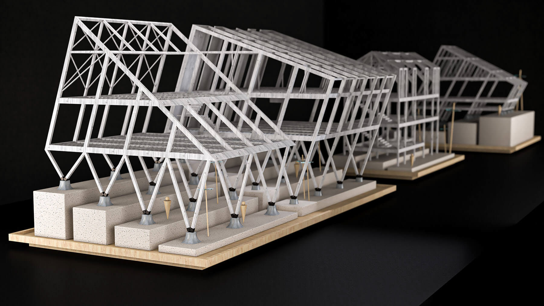 Estructura edificio exposición de arte