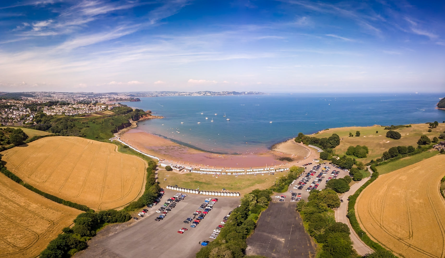 Broadsands Beach and Torbay, Devon UK
