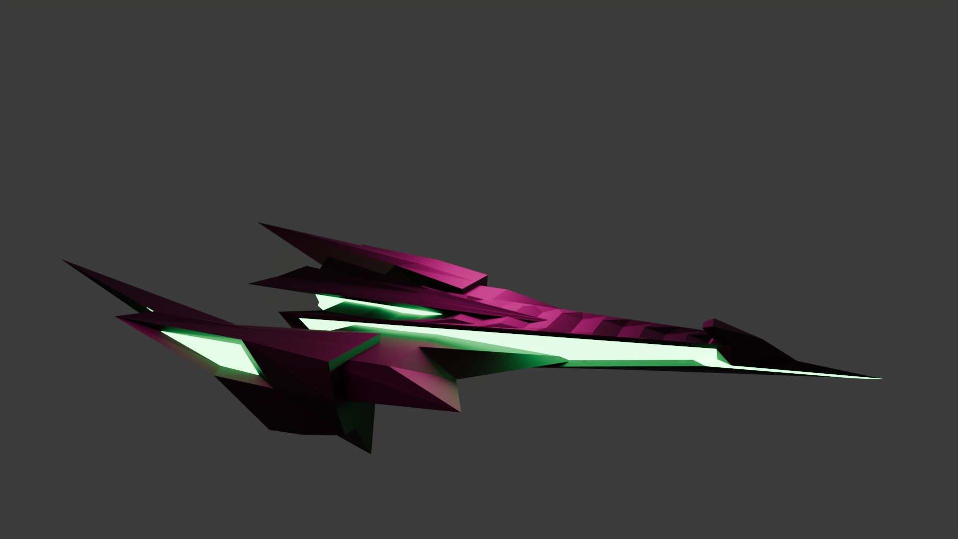 Spaceship - Final Render: Side View