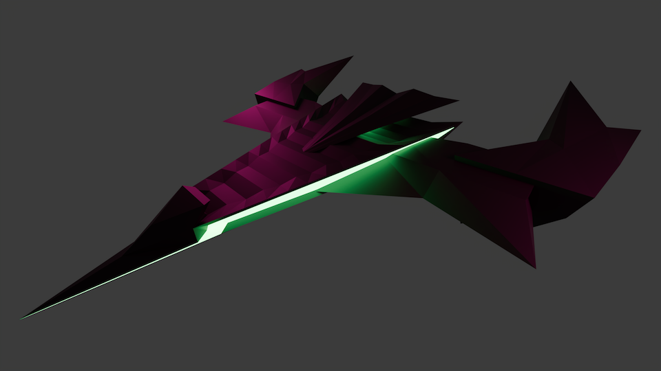 Spaceship: Top View - Final Render