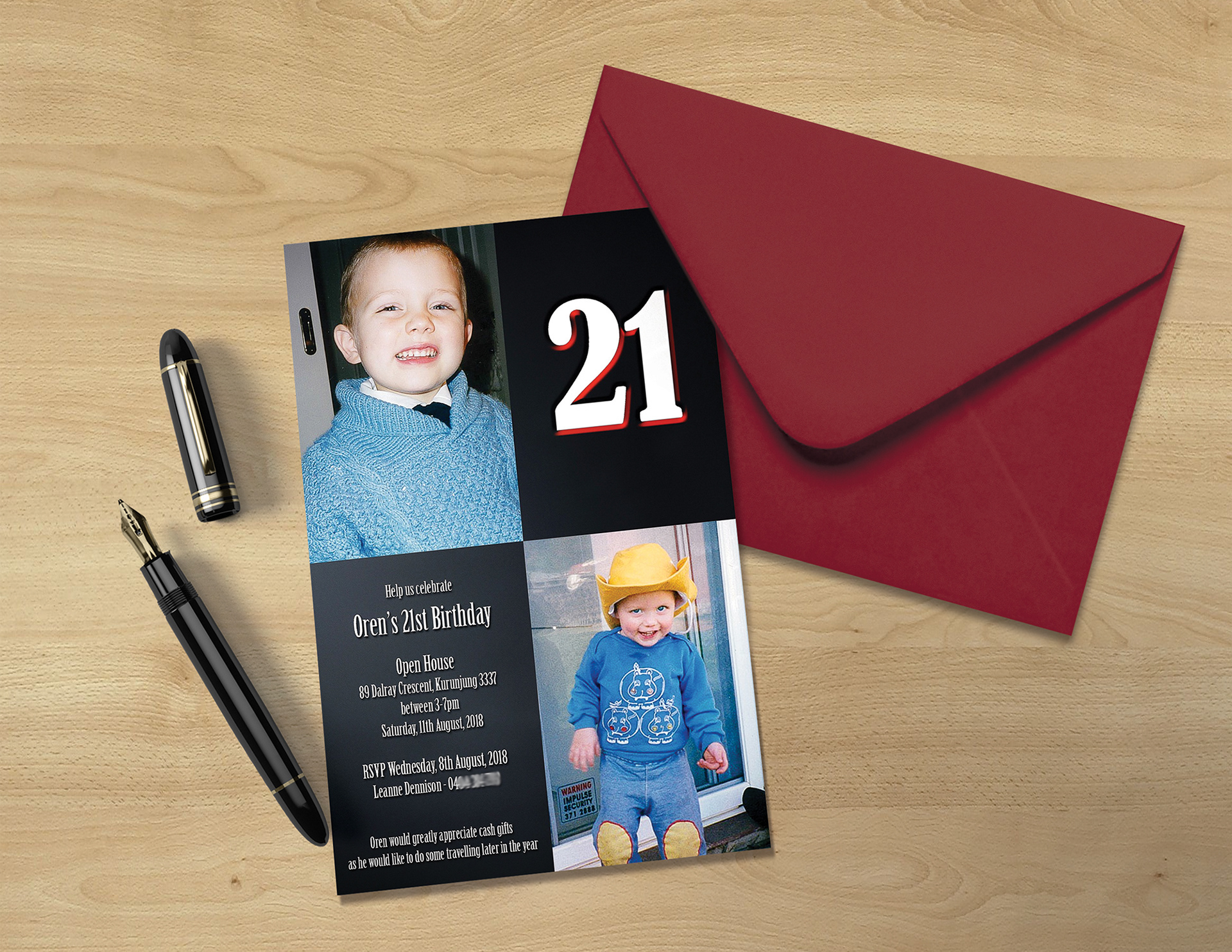 21st Birthday Invites