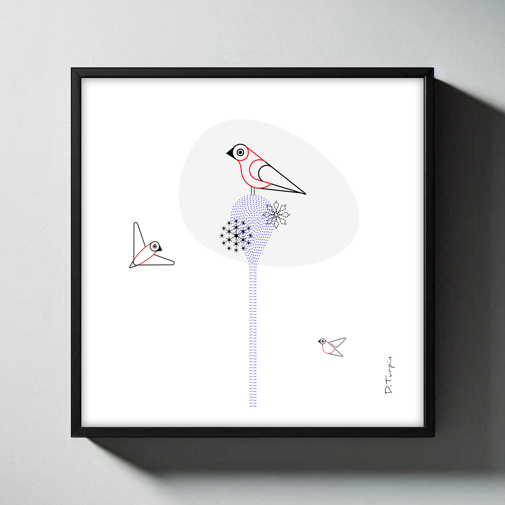 Bullfinches illustration