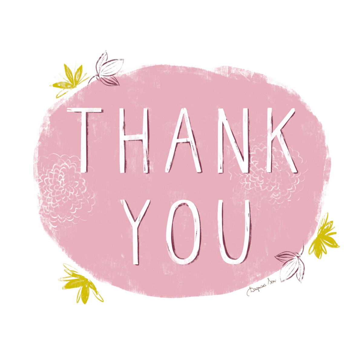 Thank you - lettering.