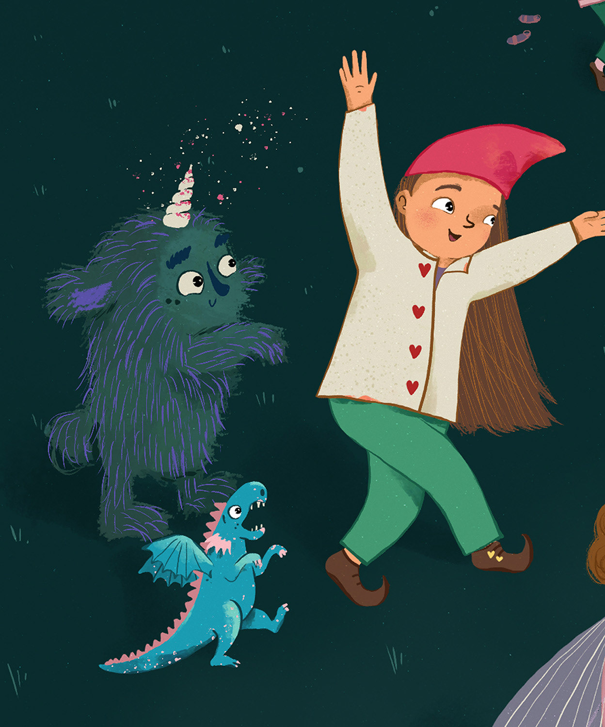 Forest party - close up